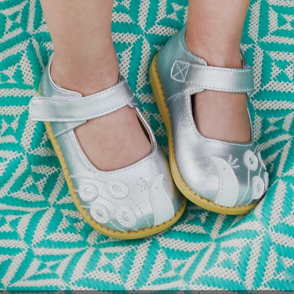 Livie and Luca Shoes-Peacock in platinum leather